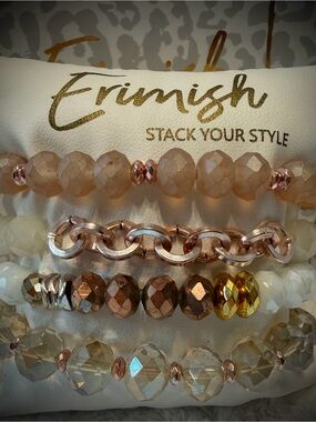 New ERIMISH Bracelets 4 Pc- Rose Gold - Custom Regular, Kids or Extended Size